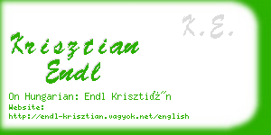 krisztian endl business card